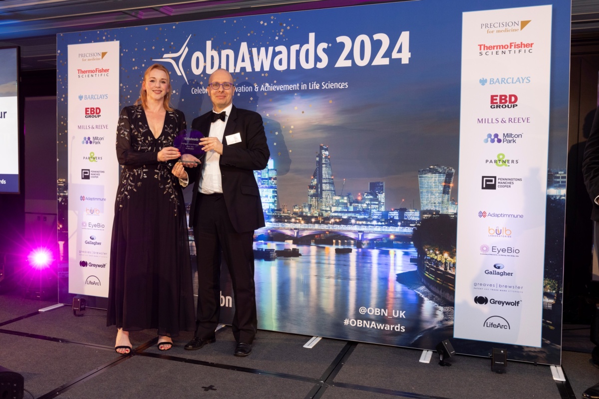 The Emerging Life Sciences Entrepreneur of the Year Award Winner_Dr Chris Jones_BioUK Awards 2024